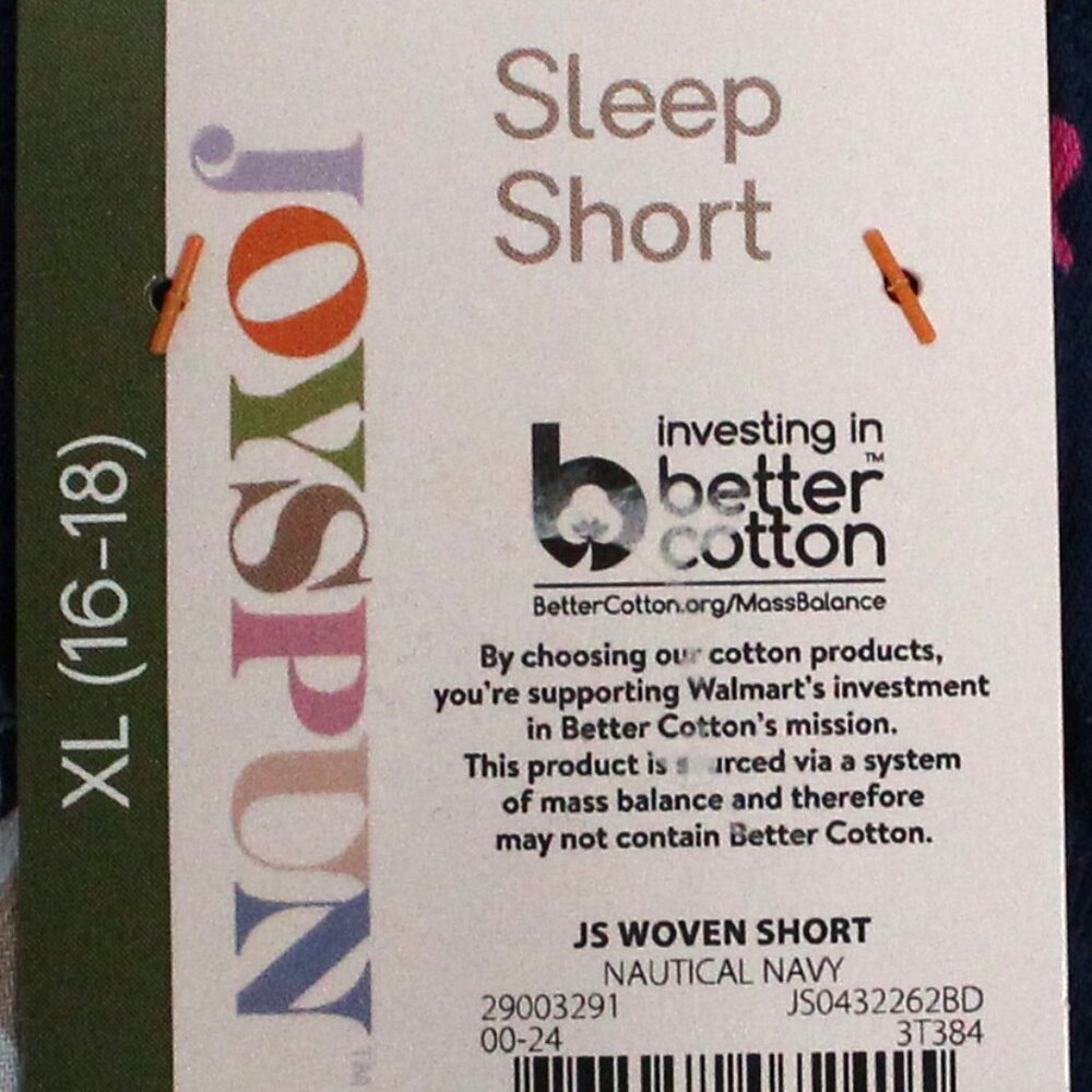 NWT XL 16-18 Women's Joyspun Woven Nautical Navy Sleep Short With Pockets - Picture 3 of 11